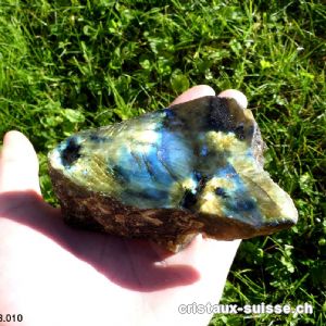 Labradorite brute 1 face polie. Pièce unique 282 grammes