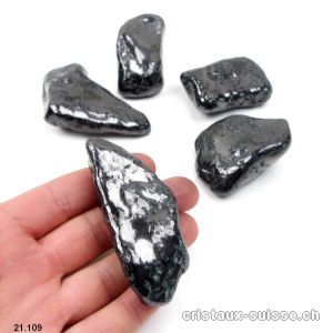 Schungite argentée forme libre 5 - 7 cm / 47 à 52 grammes. Taille XXL