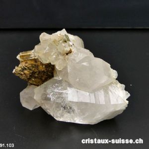 Quartz de Suisse avec roche. Pièce unique