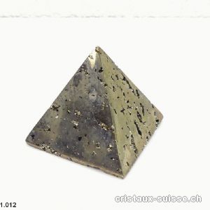 Pyramide Pyrite du Pérou, base 5,3 cm x H. 4,8 cm. Pièce unique 224 grammes