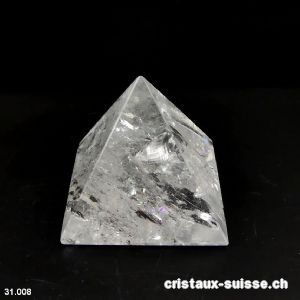 Pyramide Cristal de Roche, base 4,5 x haut. 4 cm. Pièce unique