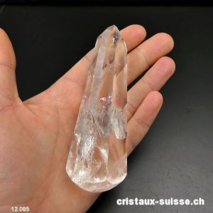 Bâton hexagonal Cristal de Roche 10,7 x 3,8 cm. Pièce unique