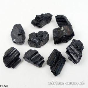 Tourmaline noire cristallisée brut env. 2 à 3 cm / 6 à 9 grammes