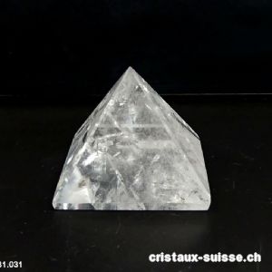 Pyramide Cristal de Roche, base 5 x haut. 4 cm. Pièce unique