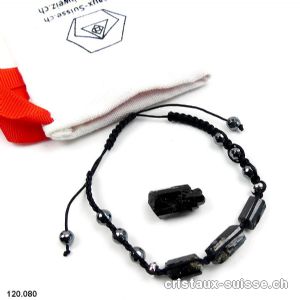 Set Protection - Bracelet Tourmaline brute et 1 pierre