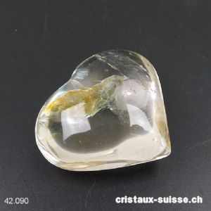 Coeur Citrine naturelle 5 x 4,5 cm. Pièce unique 64,5 grammes