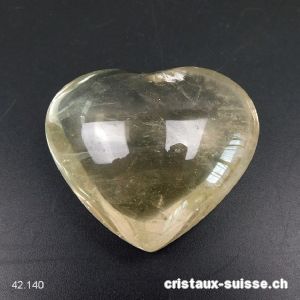 Coeur Citrine naturelle 5,4 x 4,5 cm. Pièce unique 77,5 grammes