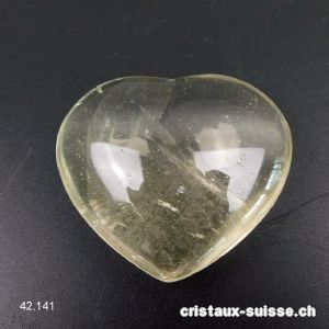 Coeur Citrine naturelle 4,2 x 3,7 cm. Pièce unique 33 grammes