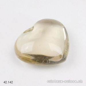 Coeur Citrine naturelle 5 x 4,1 cm. Pièce unique 55,7 grammes