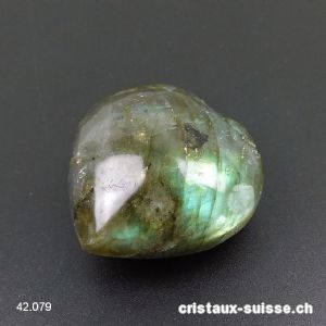 Coeur Labradorite 3,4 x 3,4 x 1,9 cm. Pièce unique