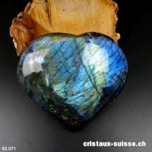 Coeur Labradorite XXL. Pièce unique 730 grammes