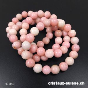 Bracelet Opale des Andes rose - Chrysopale 10 mm / 18 cm