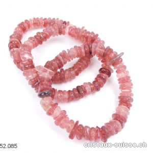 Bracelet Quartz Fraise 8 - 10 mm/18,5 - 19 cm. Taille M