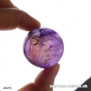 Boule Amétrine fantôme 3,6 cm. Pièce unique 67 grammes