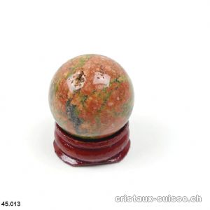 Boule Unakite - épidote 3,1 cm. Pièce unique