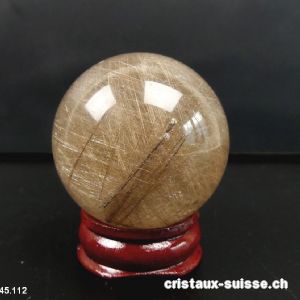 Boule Quartz Rutile 4 cm, Pièce unique 86 grammes