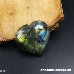 Coeur Labradorite 3,3 x 3,1 x 1 cm. Pièce unique. OFFRE SPECIALE