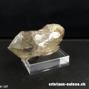 Quartz fumé biterminé du Valais. Pièce unique