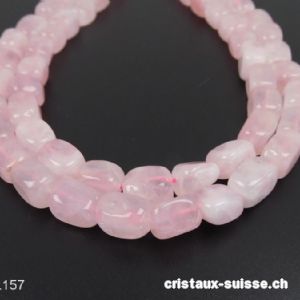 Rang Quartz Rose 10 - 12 mm / 37 cm, env. 31 cubes