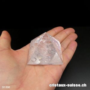 Pyramide Cristal de Roche, base 4,7 cm. Pièce unique