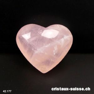 Coeur Quartz Rose du Brésil. Pièce unique 46 grammes