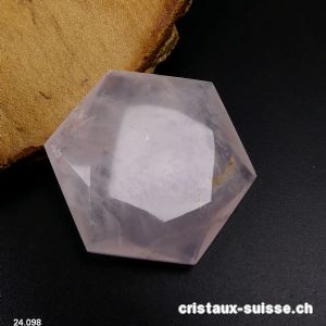 Sceau de Salomon Quartz Rose clair. Pièce unique 34 grammes