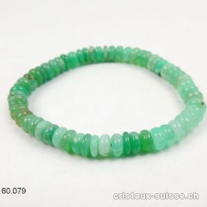 Bracelet Chrysoprase Boutons 6-7 mm / 18,5 cm. Pièce unique