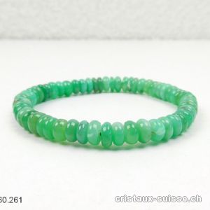 Bracelet Chrysoprase Boutons 6-7 mm / 18,5 cm. Pièce unique