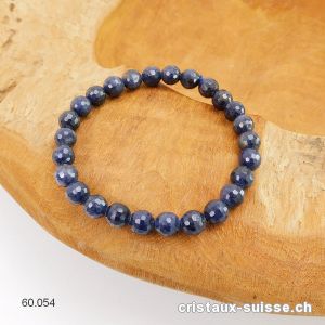 Bracelet Saphir bleu facetté 7 mm / 18  cm. Taille M. Pièce unique