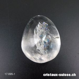 1 Oeuf YONI Cristal de Roche 4 x 3 cm. Taille M. Non Percé. Pièce unique