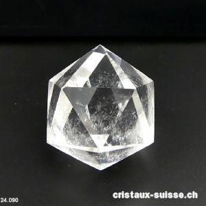 Icosaèdre Cristal de Roche 4,7 cm. Pièce unique 