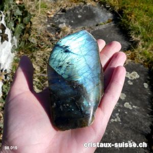 Labradorite brute 1 face polie. Pièce unique 232 grammes