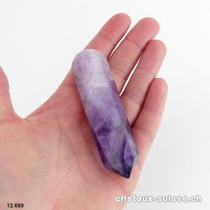 Bâton Fluorite violette hexagonal 8 x 2 cm. Pièce unique