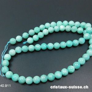 Rang Amazonite du Brésil 6,5 mm / 39 cm, env. 60 boules