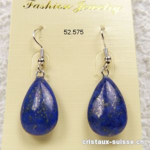 Boucles d'oreilles Goutte Lapis-Lazuli 2 cm. Offre Spéciale