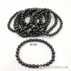 Bracelet Schungite 6 - 6,5 mm / 18,5 - 19 cm