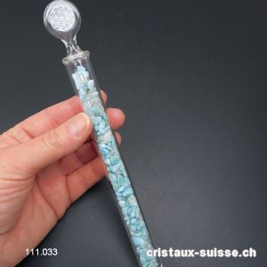 LÉGÈRETÉ - CLAIRVOYANCE, élixir Larimar et Cristal de roche avec Fleur de Vie