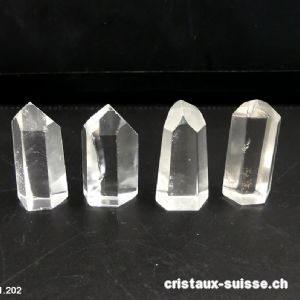 Cristal de roche Chavero du Brésil, petite pointe polie 3 - 3,2 cm