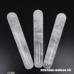 Bâton Cristal de roche blanc 11 x 1,5 - 2 cm, rond