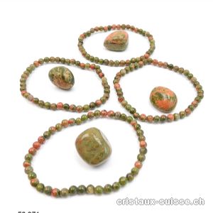 1 Bracelet Unakite et 1 pierre GRATUITE