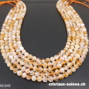 Rang Citrine 7,5 - 8 mm / 39 cm, env. 50 boules