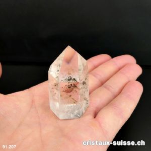 Cristal de roche avec Chlorite, polie 4,1 x 2,3 x 2,2 cm. Pièce unique 34 grammes