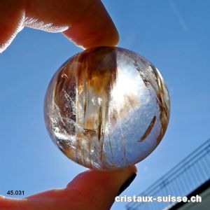 Boule Cristal Lodolite  Ø 4,2 cm. Pièce unique 104 grammes