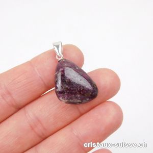 Pendentif Tourmaline rose - Granit avec boucle argent 925. Pièce unique