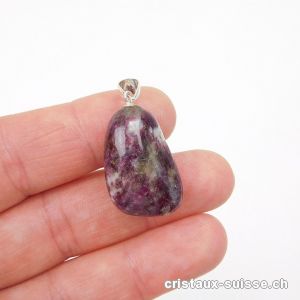 Pendentif Tourmaline rose - Granit avec boucle argent 925. Pièce unique