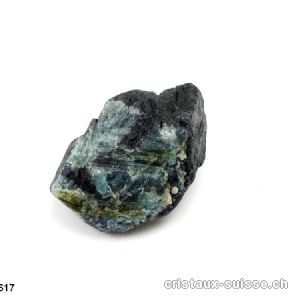 Tourmaline noire, bleue - indigolite et verte. Pièce unique