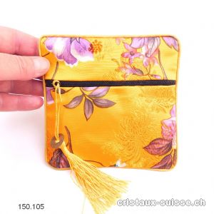 Pochette chinoise Jaune, env. 11,5 x 11,5 cm