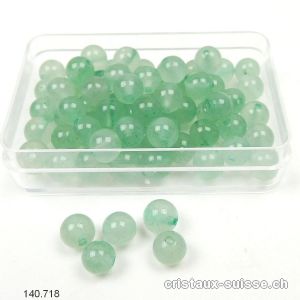 Aventurine verte, boule percée 6,5 mm. Offre Spéciale