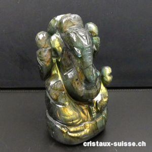 Ganesh Labradorite 9,6 cm. Pièce unique. Qual. A