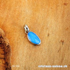 pendentif Opale doublette d'Australie en argent 925 platiné. Pièce unique